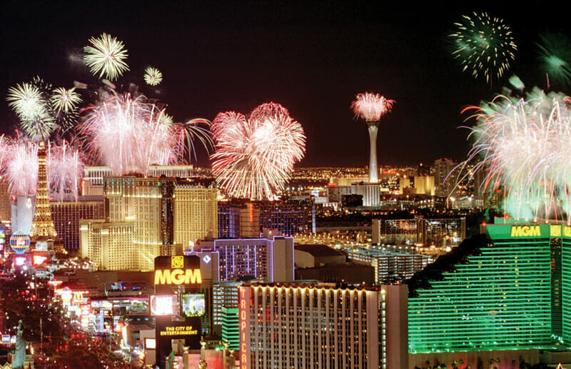 Fireworks over Las Vegas